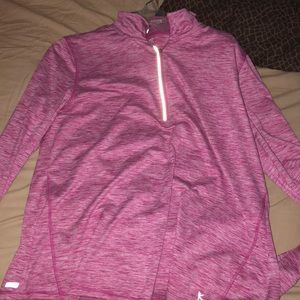 Pink athletic quarter zip